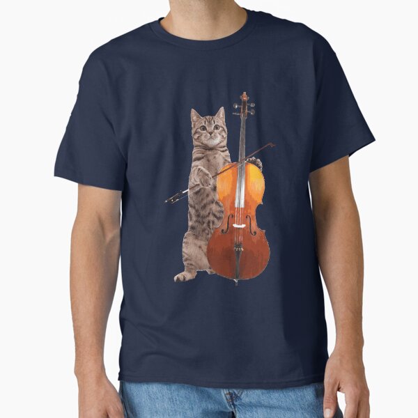 Aperçu de l'œuvre Chat Violoncelle – Meowsicians créée et vendue par StrawberryMo.