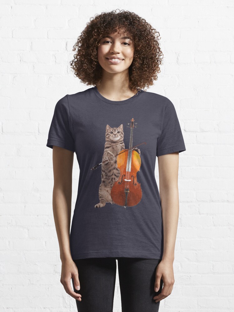 Alternate view of Cello Cat - Meowsicians Essential T-Shirt