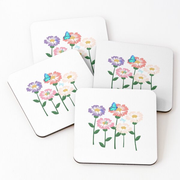 Item preview, Colorful Flowers With Butterflies Design. designed and sold by Fiftyandfab.