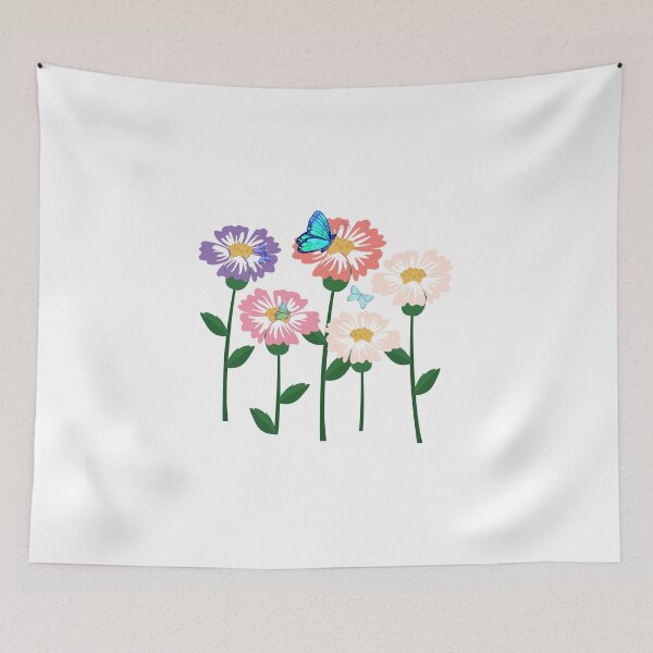 Item preview, Colorful Flowers With Butterflies Design. designed and sold by Fiftyandfab.