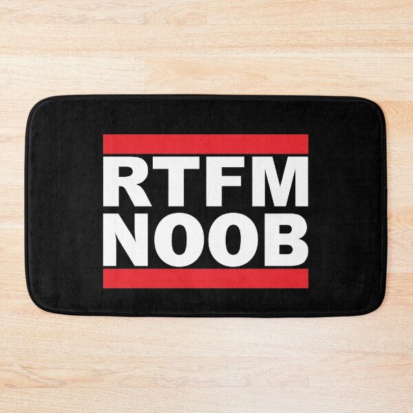 Item preview, RTFM NOOB (White Text) designed and sold by Playsuit-Life.