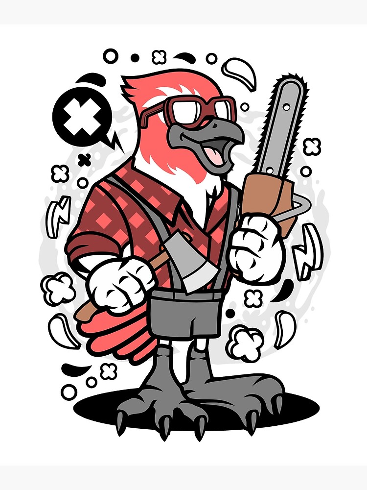 "Bird Lumberjack" Poster for Sale by obviouslogic Redbubble