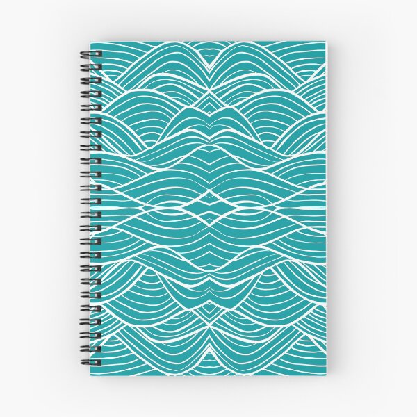 Item preview, Turquoise Blue Wave Drawing Abstract Optical Illusion Pattern designed and sold by bubblyshades.
