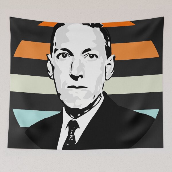 Item preview, HP Lovecraft Bust with Vapourwave Sun designed and sold by BRU Design.