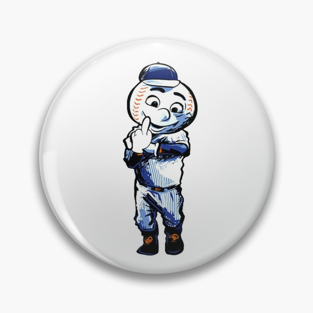 Mr- Met Middle Finger , Design Pin for Sale by MoniDAWSON