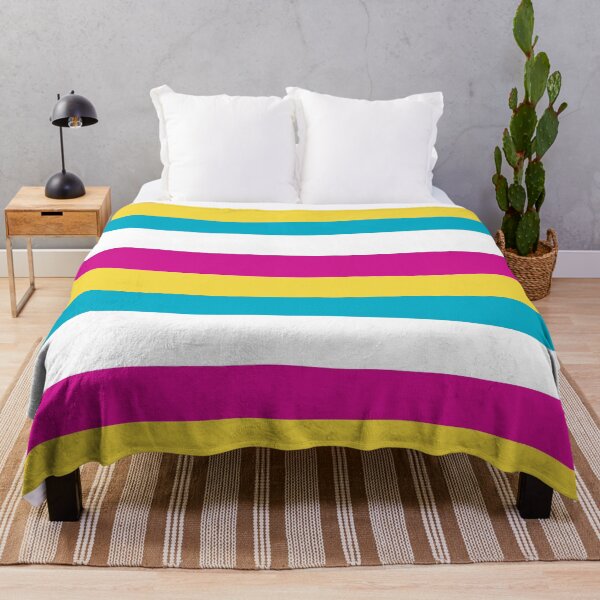 Item preview, Uneven Stripes - Turquoise, Yellow, Pink and White designed and sold by LAEC-Shop.