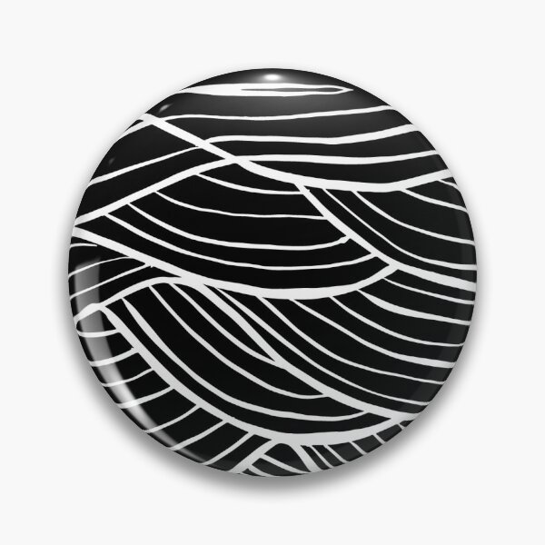 Item preview, Black and White Wave Drawing Abstract Optical Illusion Pattern designed and sold by bubblyshades.