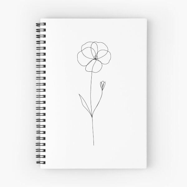 Item preview, Birthflower, february, violet Flower, one line, contour, drawing  designed and sold by Etienne & Yolandi  Outram.