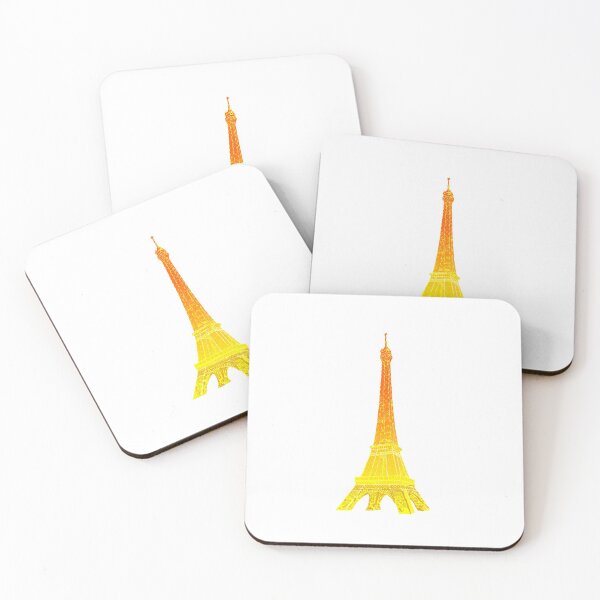 Item preview, France Paris Amber Eiffel Tower art illustration  designed and sold by Kalin-Lyfe.