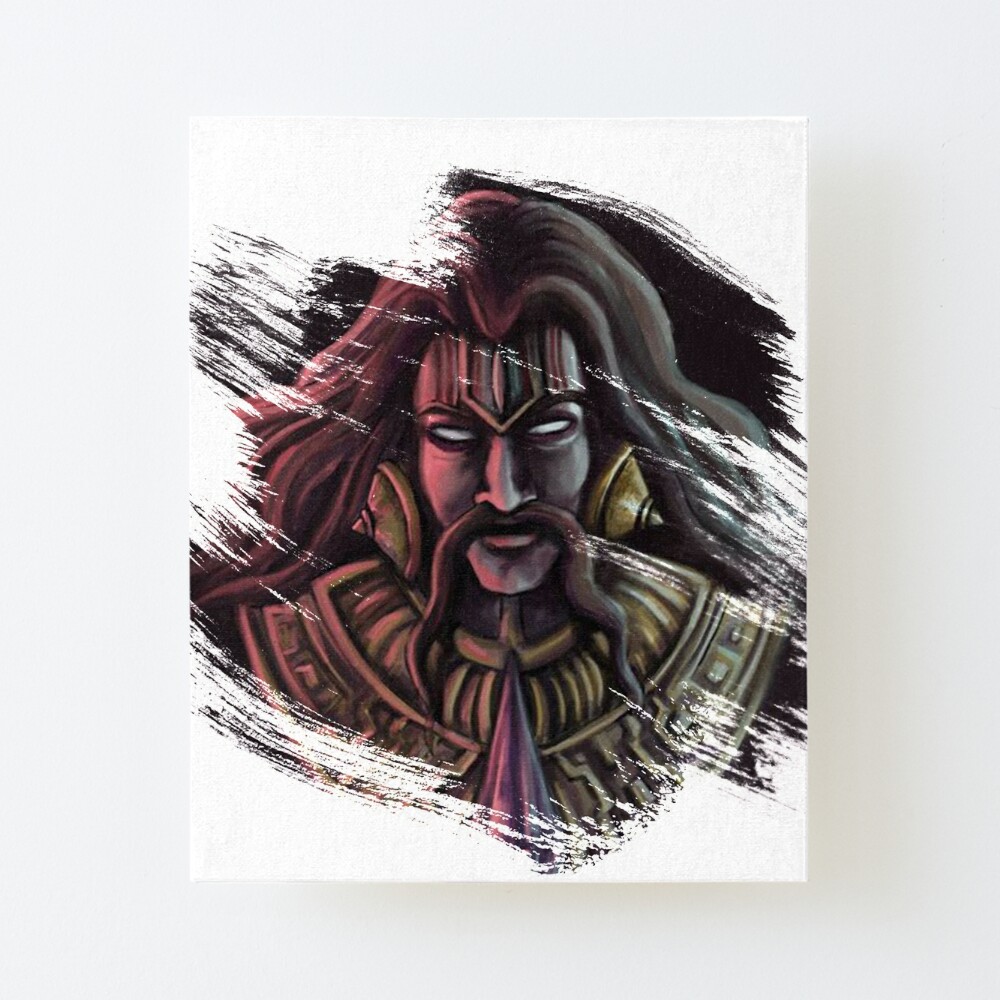 Sketch of ravan closeup face with lord rama aiming to kill by canvas prints  for the wall • canvas prints worship, warrior, traditional | myloview.com