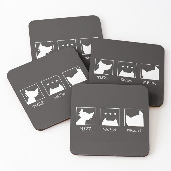 Item preview, Purr Swsw Meow Cat Sounds in Three Panels - white designed and sold by NamColors.
