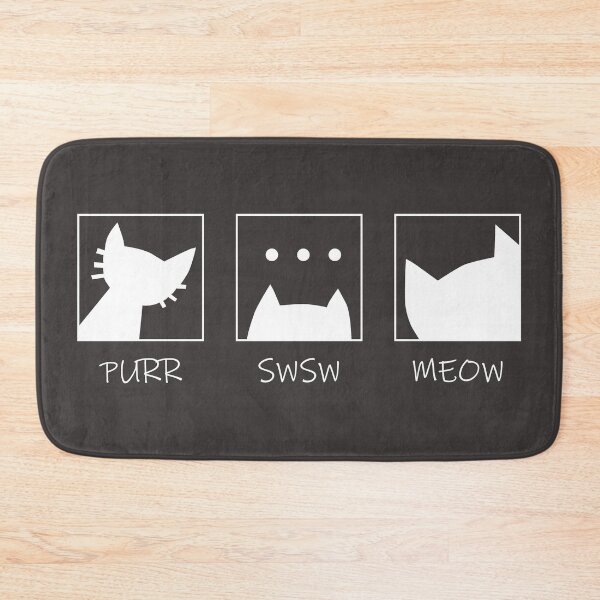 Item preview, Purr Swsw Meow Cat Sounds in Three Panels - white designed and sold by NamColors.