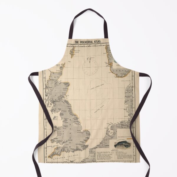 Item preview, Old English Channel Lobster Locations Map (1883) British Lobstermen Fishing Spots Atlas designed and sold by BravuraMedia.