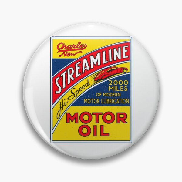 Item preview, Gas And Oil T-ShirtStreamline Motor oil retro sign rectangular designed and sold by HIDROSHOP.