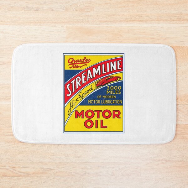 Item preview, Gas And Oil T-ShirtStreamline Motor oil retro sign rectangular designed and sold by HIDROSHOP.