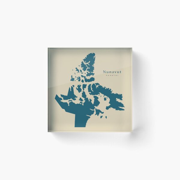 Item preview, Modern Map - Nunavut province territory map Canada CA designed and sold by Ingo Menhard.