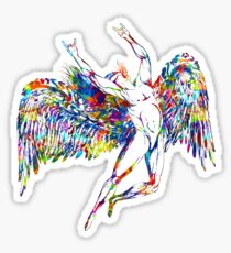 ICARUS THROWS THE HORNS - paint splotches ***find hidden gems in my portfolio*** Sticker