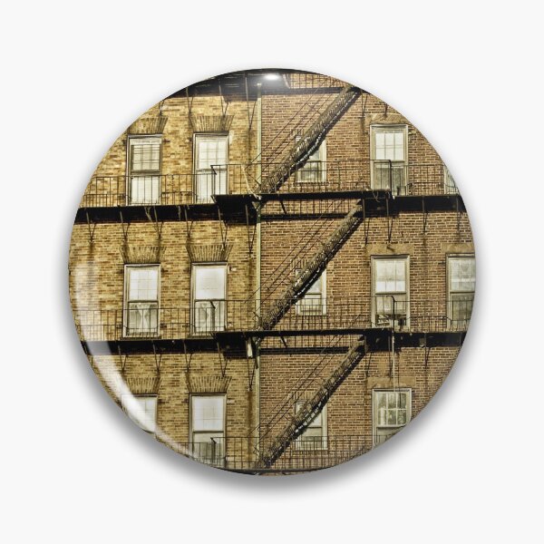 Item preview, view of wide fire escape attaching old brick buildings in downtown Boston massachusetts designed and sold by Stephen Orsillo.