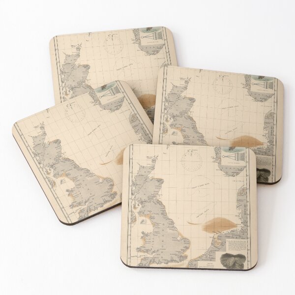 Item preview, Old English Channel Oyster Concentration Areas Map (1883) Vintage English Oceanic Agriculture designed and sold by BravuraMedia.