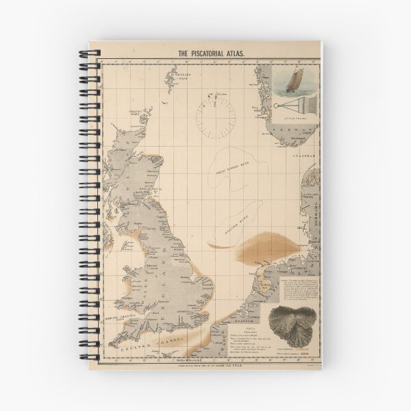 Item preview, Old English Channel Oyster Concentration Areas Map (1883) Vintage English Oceanic Agriculture designed and sold by BravuraMedia.