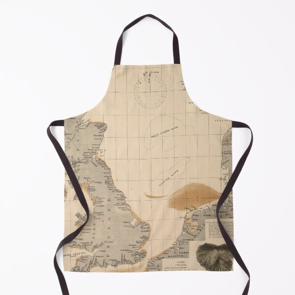 Item preview, Old English Channel Oyster Concentration Areas Map (1883) Vintage English Oceanic Agriculture designed and sold by BravuraMedia.