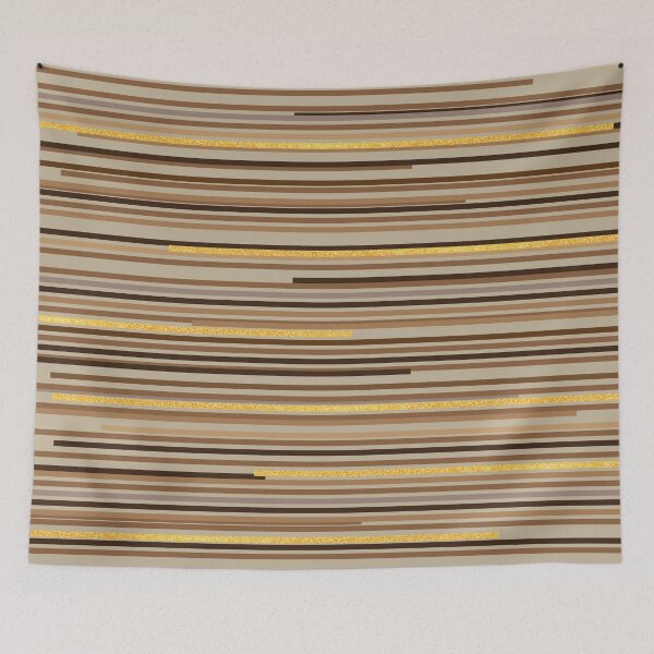Item preview, Brown Thin lines with gold design designed and sold by BLMcreations.