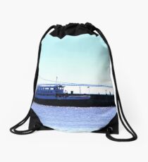THE VERRAZANO-NARROWS BRIDGE /STATUE CRUISES MISS FREEDOM Drawstring Bag