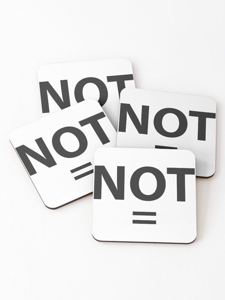 Thumbnail 1 of 5, Coasters (Set of 4), Not Equal designed and sold by DesignDH.