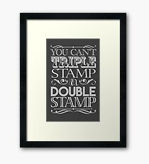 Triple Stamp Dark Framed Print