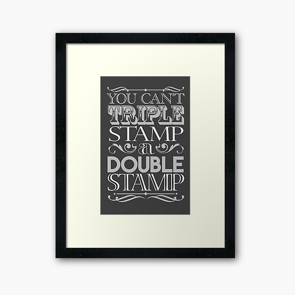 Triple Stamp Dark Framed Art Print
