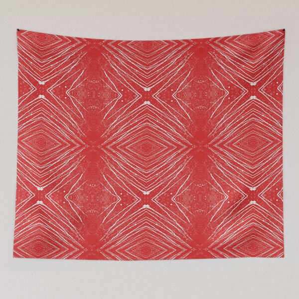 Item preview, Red Lines Paint Splashes Abstract Pattern designed and sold by bubblyshades.