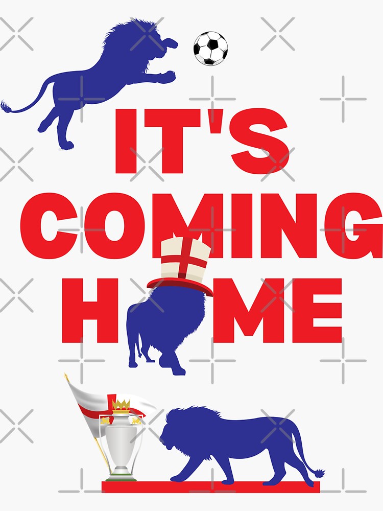 "It's Coming Home England Football Soccer Shirt 2021" Sticker for Sale