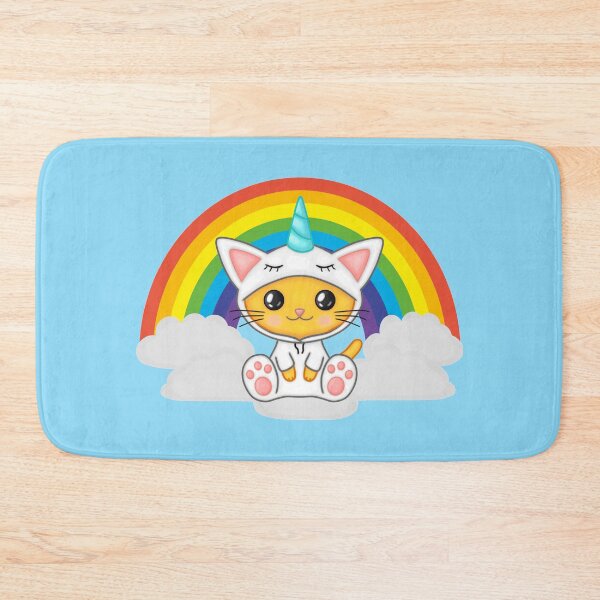 Item preview, Unicorn Cat on a Cloud and Rainbow designed and sold by antarte99.