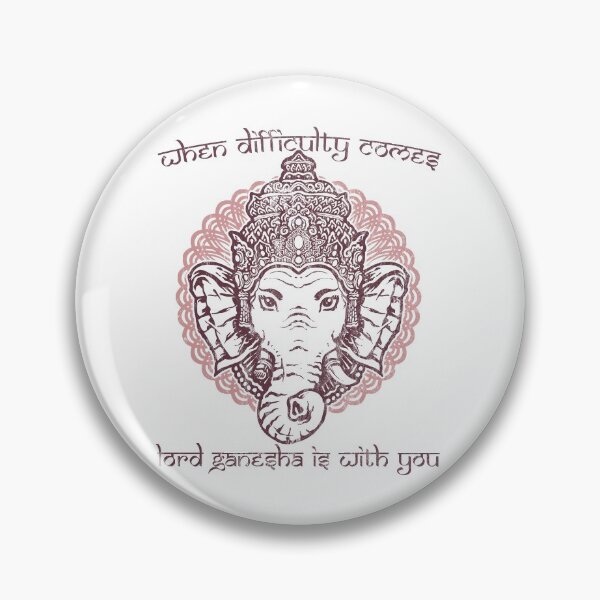 Item preview, When Difficulty Comes, Lord Ganesha is with You, Hindu God Design, Hindu Gift, Elephant God designed and sold by Proverbial Wisdom Design.