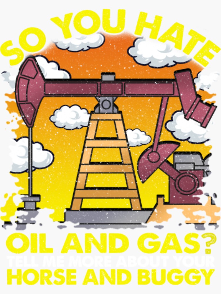 "Oil TShirtFunny Oil Gas Pun Parody Joke Humor " Sticker for Sale by