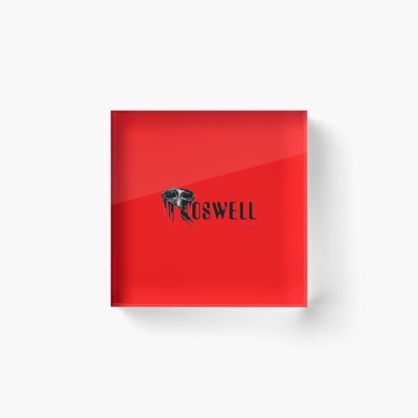 Roswell Alien Abstract Acrylic Block
