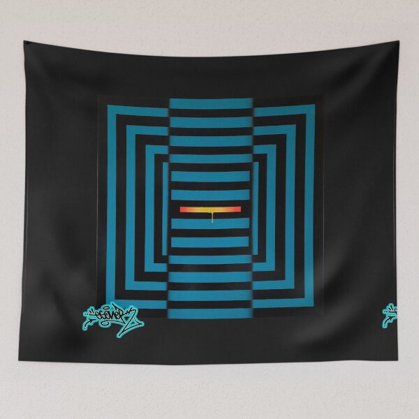 Item preview, BLUE SQUARED DRIPS OF ESONE ABSTRACT URBAN GRAFFITI STREET STYLE designed and sold by GraffitiBomberZ.