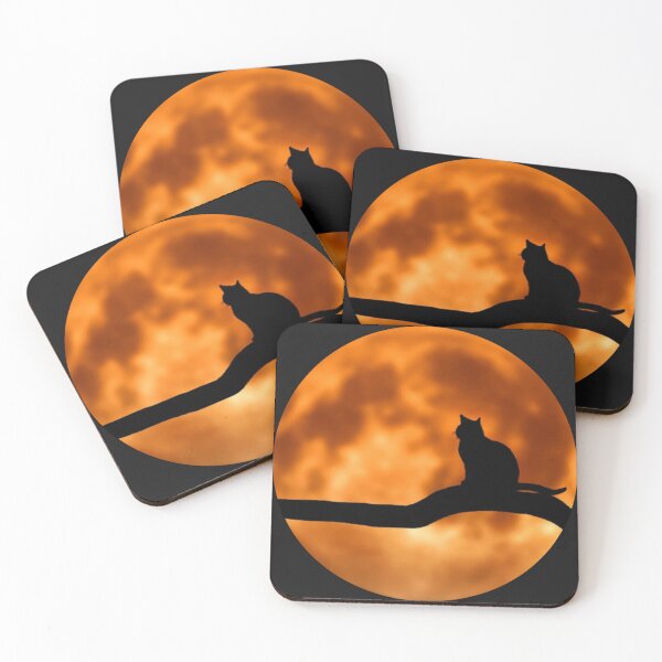 Item preview, Camping Under The Moon. of cat designed and sold by tijarawen.