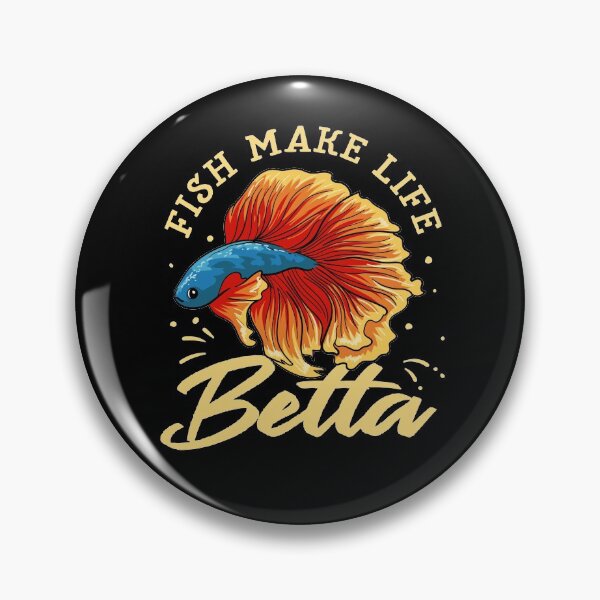 Item preview, Betta fighting fish with fish, life is better designed and sold by ElBeDesigns.