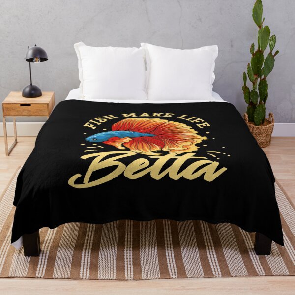 Item preview, Betta fighting fish with fish, life is better designed and sold by ElBeDesigns.