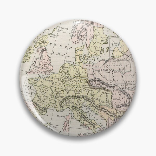 Item preview, Old Europe 800 AD Map (1901) Vintage Medieval & Viking Age Atlas designed and sold by BravuraMedia.