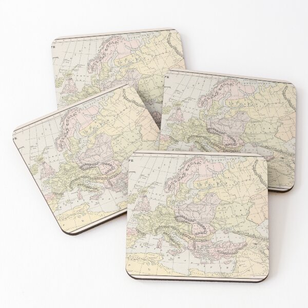 Item preview, Old Europe 800 AD Map (1901) Vintage Medieval & Viking Age Atlas designed and sold by BravuraMedia.