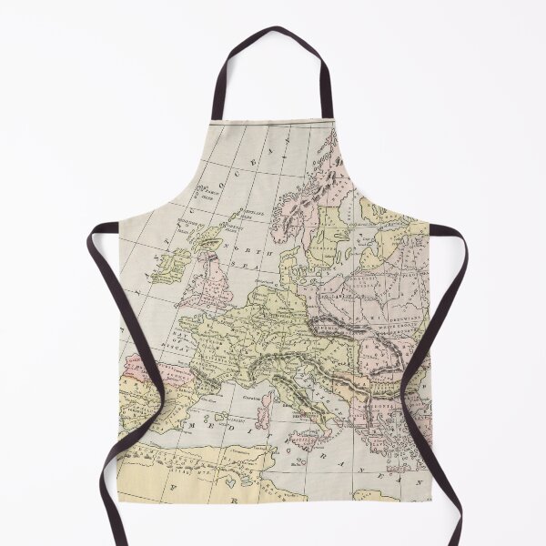 Item preview, Old Europe 800 AD Map (1901) Vintage Medieval & Viking Age Atlas designed and sold by BravuraMedia.