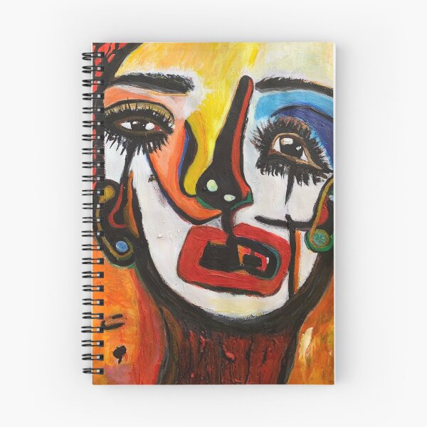 Item preview, Lady Bewilderment, acrylic abstract portrait designed and sold by Art With Impact – Statement Art & Apparel for Deep Thinkers.