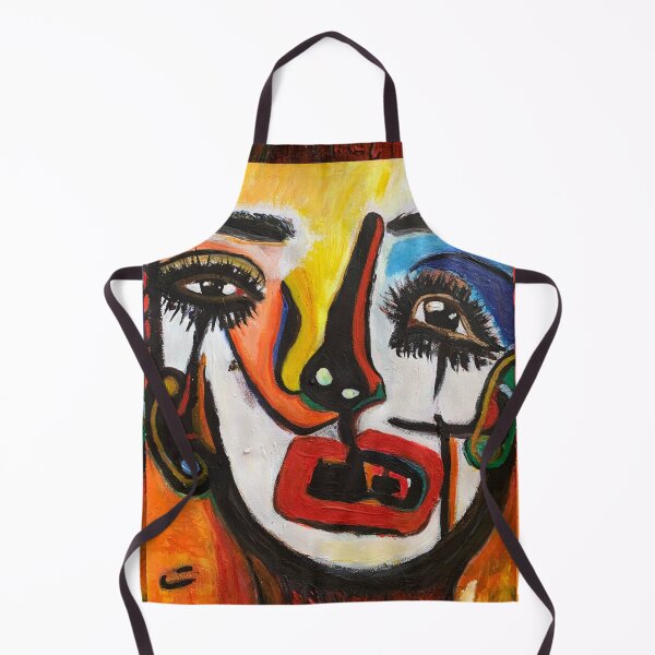 Item preview, Lady Bewilderment, acrylic abstract portrait designed and sold by Art With Impact – Statement Art & Apparel for Deep Thinkers.
