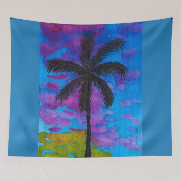 Item preview, Palm Tree in the Pink Sky designed and sold by galleasstudio.