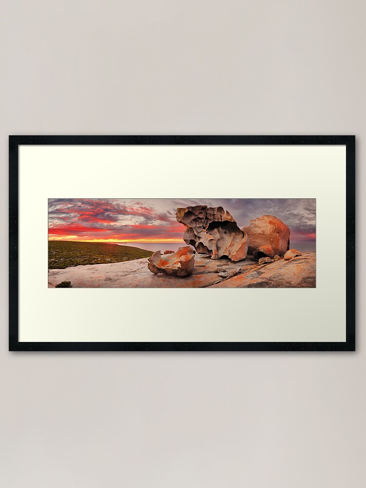Alternate view of Remarkable Rocks Awakens, Kangaroo Island, South Australia Framed Art Print