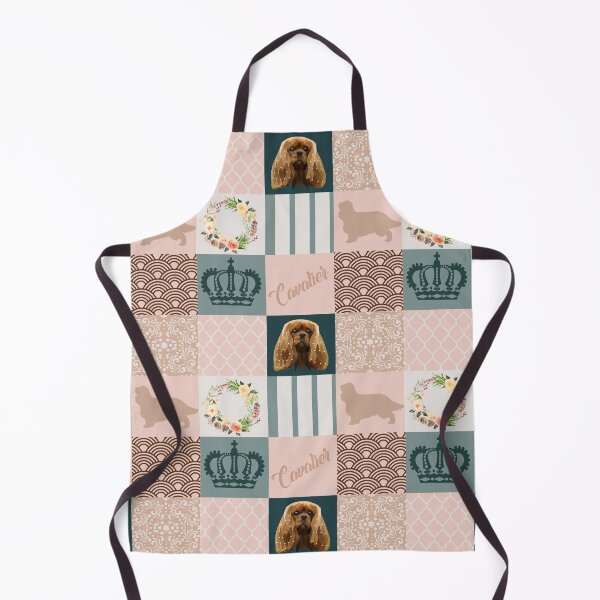Item preview, Ruby cavalier king charles spaniel patchwork designed and sold by PawsoMania.