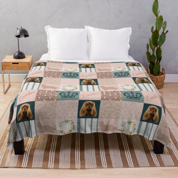 Item preview, Ruby cavalier king charles spaniel patchwork designed and sold by PawsoMania.