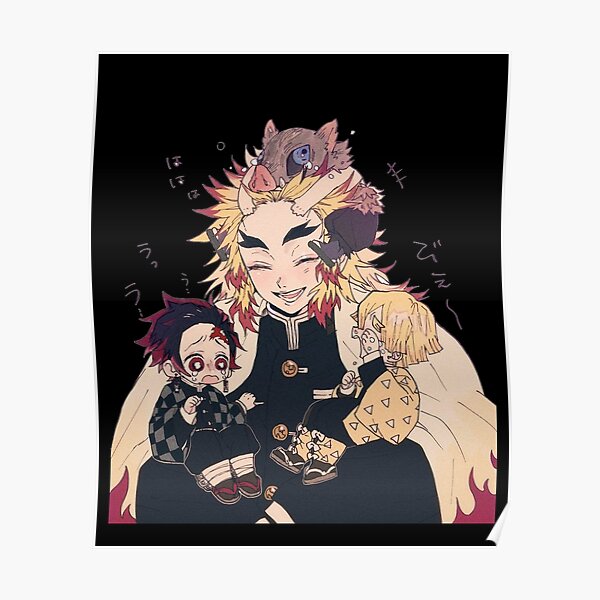 Umai Rengoku Peeker Poster By Mokarlsefni Redbubble